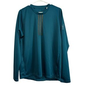 adidas Climalite Long Sleeve Athletic Classic Stripe Blue Top Men’s Size Medium